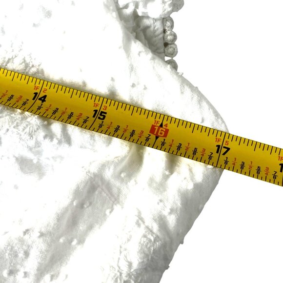 Rachel Zoe White Eyelet Lace Maxi Dress W/ Ruffle Sleeves & Button Front Size 4 - Picture 11 of 11